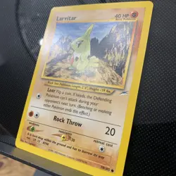 Pokemon TCG Neo Destiny Larvitar 70/105 Vintage NM Ken Sugimori Vintage - Image 2