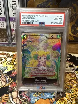 One Piece Awakening of the New Era- Mansherry Alternate Alt Art OP05-088 PSA 10 - Image 1
