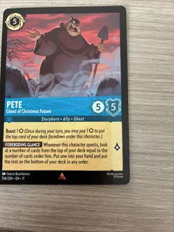 Pete Ghost of Christmas Future 154/204 Winterspell Disney Lorcana Pack Fresh - Image 4