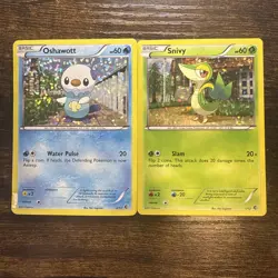 Pokemon Snivy Holo Rare 1/12 & Oshawott - 4/12 McDonald's Promo Card - Image 1