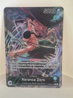 One Piece CCG Roronoa Zoro LEADER card OP12-020 L - Image 1