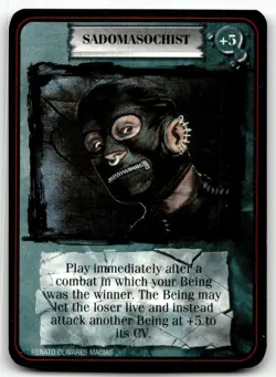 1995 Kult Reality is a Lie! Trading card game - SADOMASOCHIST - Image 1