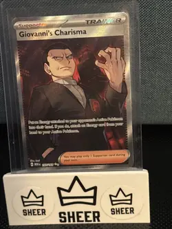 Pokemon TCG Giovanni's Charisma Full Art Trainer Card - Image 1