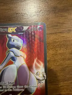 Pokemon Mewtwo-EX TCG Full Art Ultra Rare Holo Card Breakthrough 158/162 - Image 3
