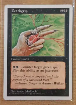 1997 MAGIC THE GATHERING 5TH EDITION DEATHGRIP TD25 - Image 1