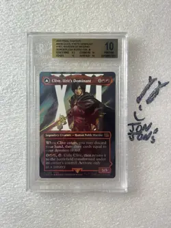 BGS 10 Clive, Ifrit's Dominant Borderless Surge Foil Final Fantasy Foil PRISTINE - Image 1