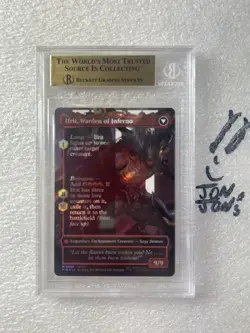 BGS 10 Clive, Ifrit's Dominant Borderless Surge Foil Final Fantasy Foil PRISTINE - Image 2