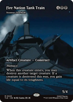 Fire Nation Tank Train - Noxious Gearhulk (Borderless) - 0025 - MTG X Avatar - Image 1