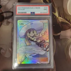 PSA 9 Lillie 147/149 Full Art Rare Trainer 2017 Pokemon TCG Sun & Moon Base Set - Image 1