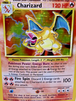 Charizard 4/102 - Base Set Holo Rare Unlimited WOTC Pokemon TCG Vintage - LP - Image 2