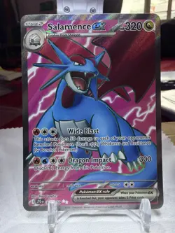 2025 Pokemon Journey Together Salamence EX Full Art Ultra Rare Holo Card 177/159 - Image 1