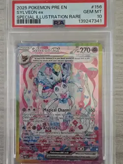 2025 POKEMON PRE EN-PRISMATIC EVOLUTIONS #156 SYLVEON EX PSA 10 - Image 3