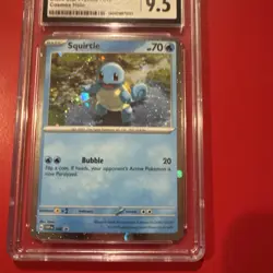 CGC 9.5 MINT Squirtle SVP048 Pokemon 151 Black Star Promo Cosmos - Image 2