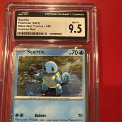CGC 9.5 MINT Squirtle SVP048 Pokemon 151 Black Star Promo Cosmos - Image 3