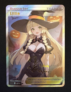 Goddess Story Pokemon Lillie Halloween Full Art Waifu Doujin DIY Anime Card - Image 1