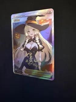 Goddess Story Pokemon Lillie Halloween Full Art Waifu Doujin DIY Anime Card - Image 2