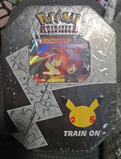 Pokemon TCG 25th Anniversary Tin - Lance's Charizard V 820650809880 - Image 1
