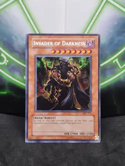 Yugioh Invader of Darkness IOC-EN111 NM Secret Rare MP OG Print - Image 1