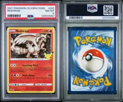 2023 Pokemon Celebrations 002/025 Reshiram Holo PSA 8 NM Rare Card Fresh foil - Image 3