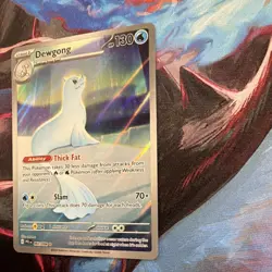 Pokemon Dewgong 097/094 PFLN Rare Holo Stage 1 130 HP Ability Water Card - Image 2