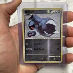 Pokemon Card Beldum Undaunted 43/90 Reverse Holo Common TCG LP Nintendo 2010 - Image 1