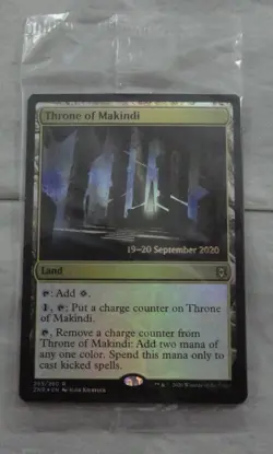 Magic The Gathering Throne of Makindi Rare Prerelease Foil Card ZNR - Image 1