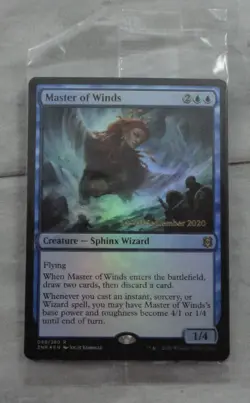 Magic The Gathering Master of Winds Rare Prerelease Foil Card ZNR - Image 1