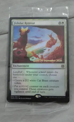 Magic The Gathering Felidar Retreat Rare Prerelease Foil Card ZNR - Image 1