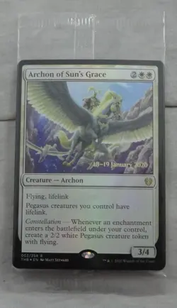 Archon of Sun's Grace Prerelease Foil Card Rare Magic The Gathering (THB) - Image 1