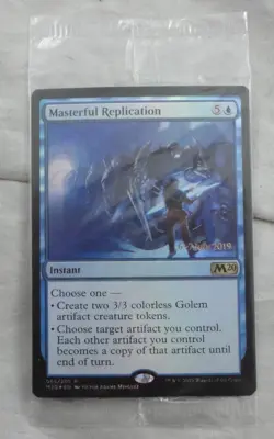Magic The Gathering Masterful Replication Foil Prerelease Card MTG CARD M20 - Image 1