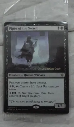 Piper of the Swarm Prerelease Foil Card Rare Magic The Gathering (ELD) - Image 1