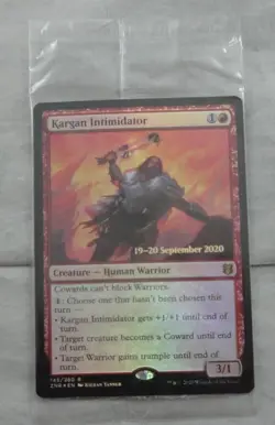 Magic The Gathering Kargan Intimidator Rare Prerelease Foil Card ZNR - Image 1
