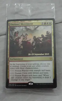 Outlaws' Merriment Prerelease Foil Card Rare Magic The Gathering (ELD) - Image 1