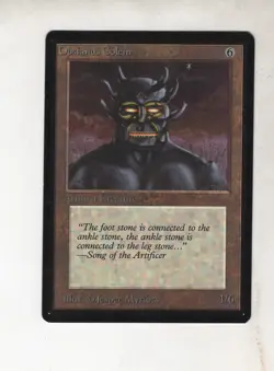 OBSIANUS GOLEM BETA LIMITED EDITION MAGIC THE GATHERING MTG VINTAGE TCG CARD - Image 1
