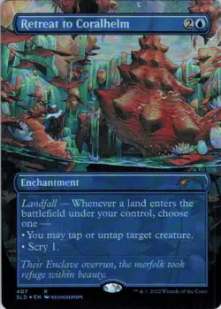 MTG Retreat to Coralhelm (Borderless) (407) | NM Foil | Secret Lair {SLD} - Image 2