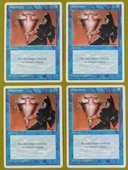 Unsummon x4 Fourth Edition 4th 4x Playset Magic the Gathering MTG - Image 1