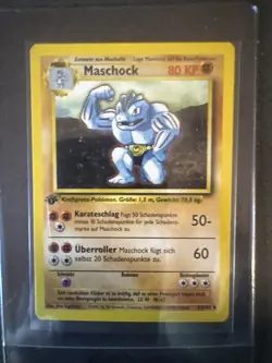 Pokemon 1st Edition German Base Set Machoke (Maschock) - Image 1