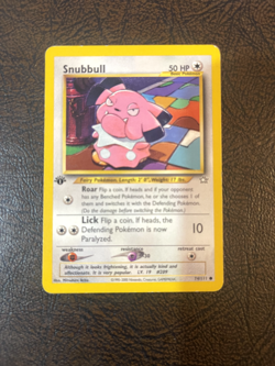 Snubbull 74/111 Common 1st Edition Near Mint Neo Genesis Pokemon LP - Image 1