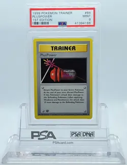 POKEMON 1999 BASE SET 1ST EDITION PLUSPOWER #84 PSA 9 MINT #41394166 - Image 1
