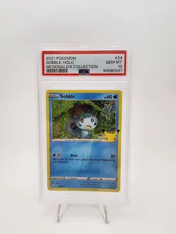 1X Sobble - Holo McDonald's 2021 Collection Gem MT 10 Graded Pokemon Singles - Image 1