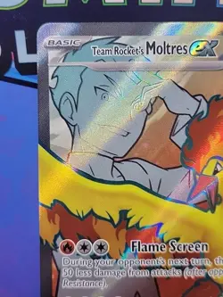 Pokemon Destined Rivals Team Rockets Moltres EX Illustration Rare 208/182 - Image 2