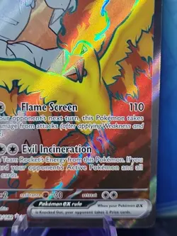 Pokemon Destined Rivals Team Rockets Moltres EX Illustration Rare 208/182 - Image 4