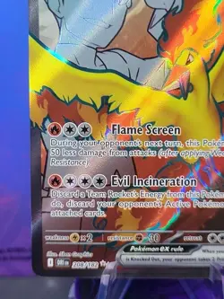 Pokemon Destined Rivals Team Rockets Moltres EX Illustration Rare 208/182 - Image 5