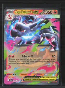 2025 Pokemon Scarlet & Violet Prismatic Evolutions Mega Charizard X EX #13/94 - Image 1
