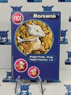 Marowak #105 Burger King Promo Pokemon Perforated LP - Image 1