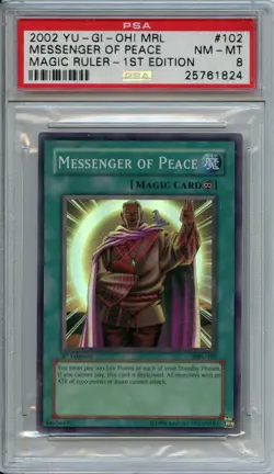 2002 YU-GI-OH! MESSENGER OF PEACE MRL 1st EDITION - MAGIC RULER PSA 8 - Image 1