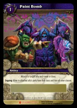 NM-Mint WoW TCG Paint Bomb (Unscratched Loot) Loot Cards World of Warcraft - Image 1