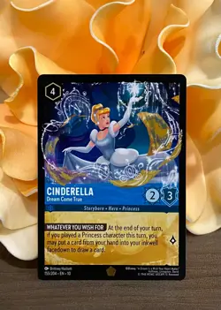 Disney Lorcana Whispers in the Well ~ Cinderella - Dream Come True - 155/204 - Image 1