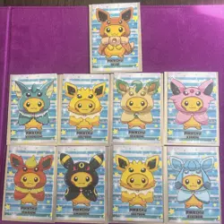 Eevee + EVOLUTIONS Poncho Pikachu Pokemon 2025 Card Database Cracked Ice Holo - Image 2