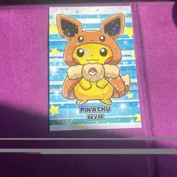 Eevee + EVOLUTIONS Poncho Pikachu Pokemon 2025 Card Database Cracked Ice Holo - Image 3